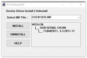 Instalando el driver CH340