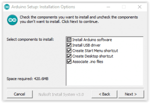 Opciones de Instalación de Arduino