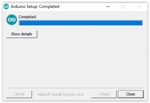 Instalación del IDE de Arduino finalizada